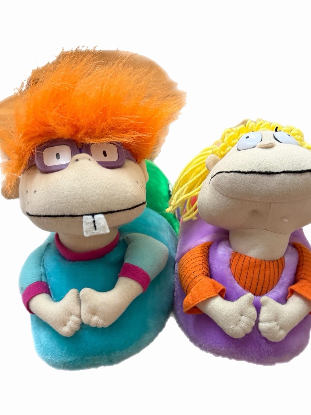 Vintage Nickelodeon Rugrats Angelica Chuckie Slippers